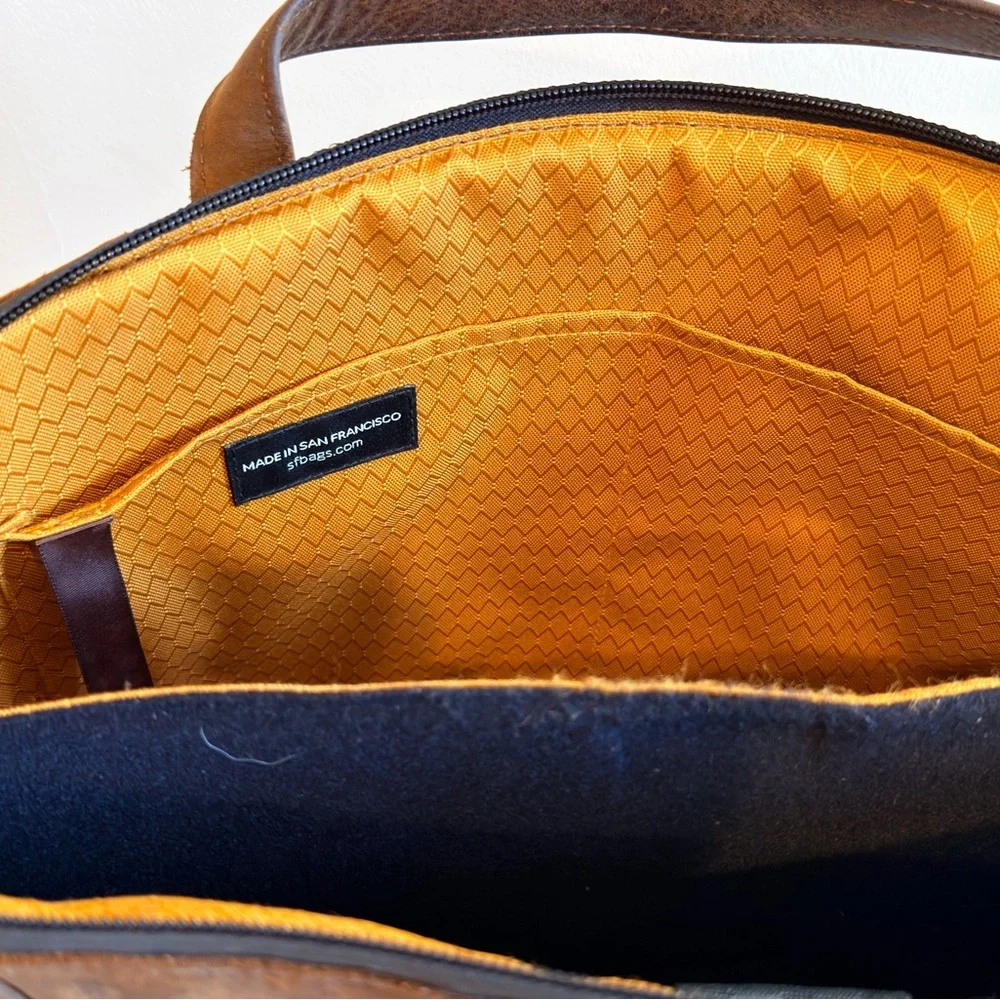 Waterfield Cozmo 2.0 Laptop Bag - Full-Sized - Chocolate Leather